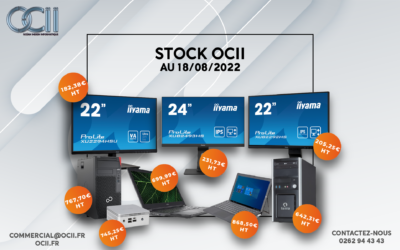 Ordinateurs et écrans sont disponibles en stock OCII
